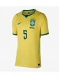 Ženske Nogometnih dresov Brazilija Casemiro #5 Domači SP 2026 Kratki rokavi Ženske Nogometnih dresov Brazilija Casemiro #5 Domači SP 2026 Kratki rokavi